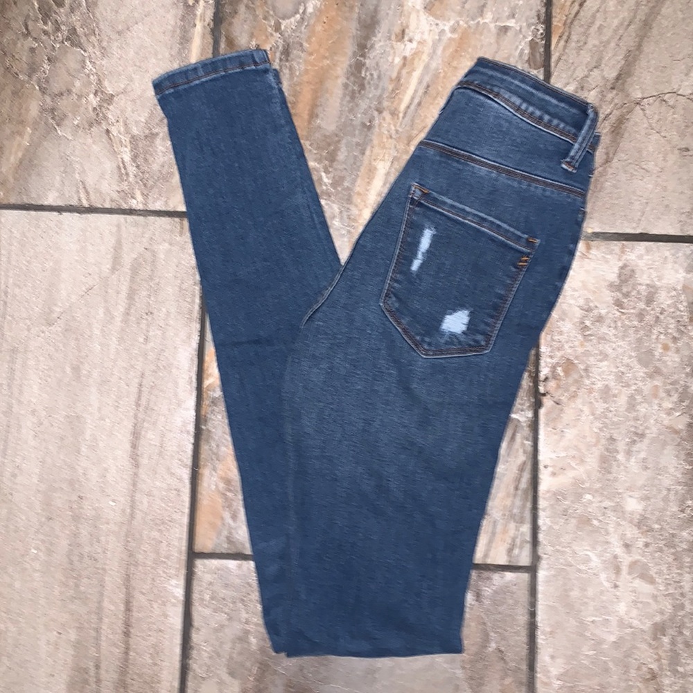 High Rise Distressed Skinny Jeans